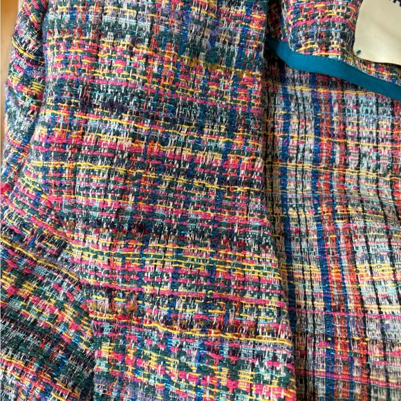 L'AGENCE Colorful Tweed Belted Blazer Coat - Picture 5 of 7